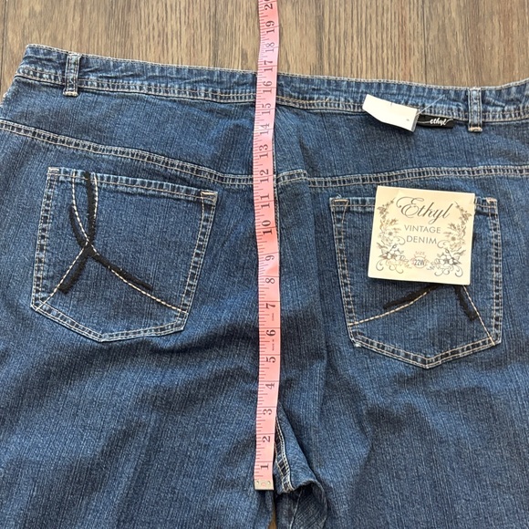 NWT Ethel Vintage Denim Women's Blue Boot Cut Jeans with Rhinestones Size 22W - Picture 12 of 15